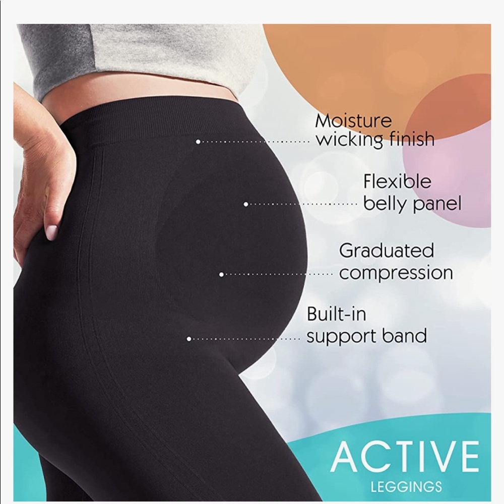 Maternity full panel black leggings